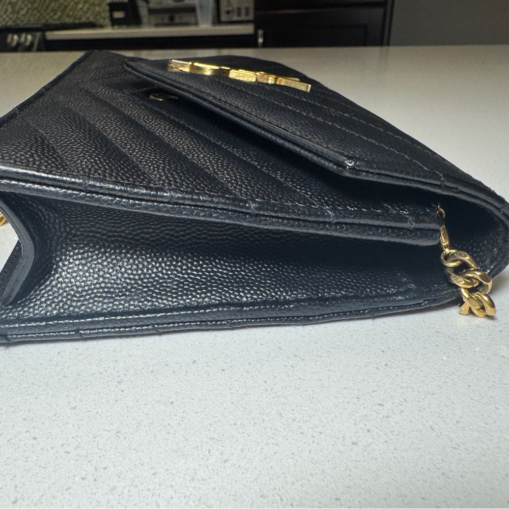 Yves Saint Laurent Black Crossbody with Gold Chain - Picture 6 of 12